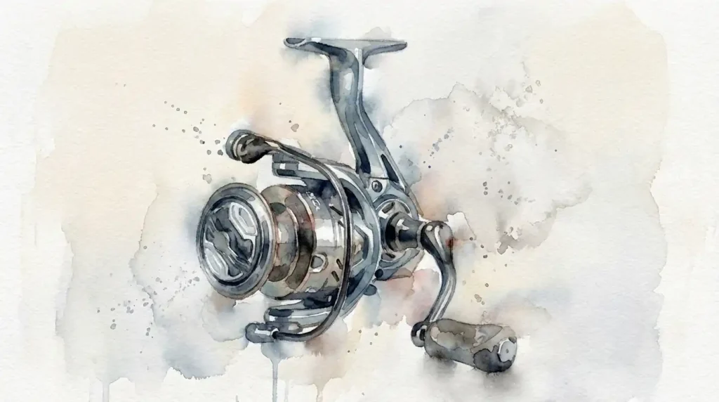 gros plan moulinet Fox Rage Prism X sur rotor carbone, frein avant et bobine ajourée 9+1 roulements